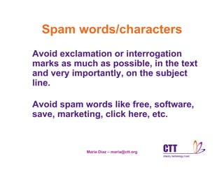 Email Newsletters Workshop   Lvsc 2008 Read Only