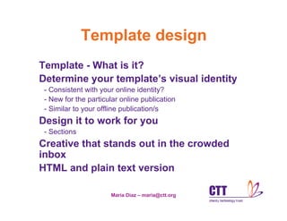 Email Newsletters Workshop   Lvsc 2008 Read Only