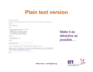 Email Newsletters Workshop   Lvsc 2008 Read Only