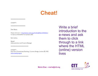 Email Newsletters Workshop   Lvsc 2008 Read Only