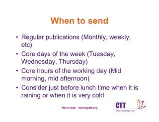 Email Newsletters Workshop   Lvsc 2008 Read Only