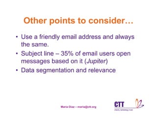 Email Newsletters Workshop   Lvsc 2008 Read Only