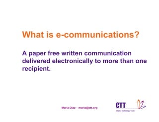 Email Newsletters Workshop   Lvsc 2008 Read Only