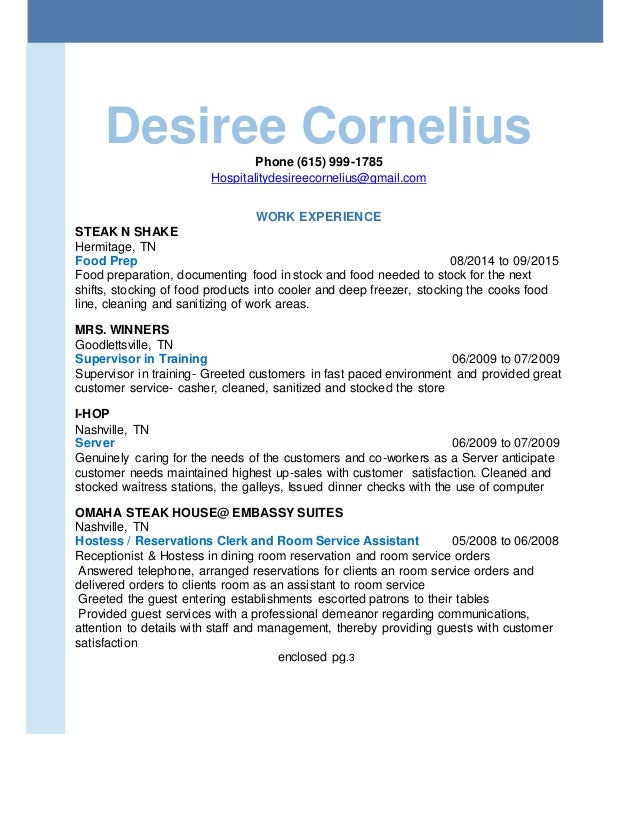 Emailable resume