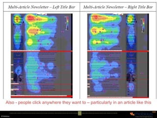 Multi-Article Newsletter Also - people click anywhere they want to – particularly in an article like this 