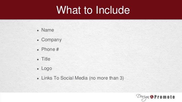what to include in an email signature