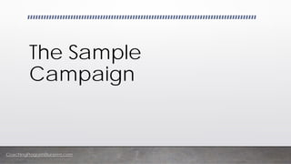 CoachingProgramBlueprint.com
The Sample
Campaign
 