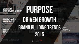 |Purposeful GROWTH|Brand building trends 2015
 