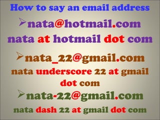 Email address | PPT