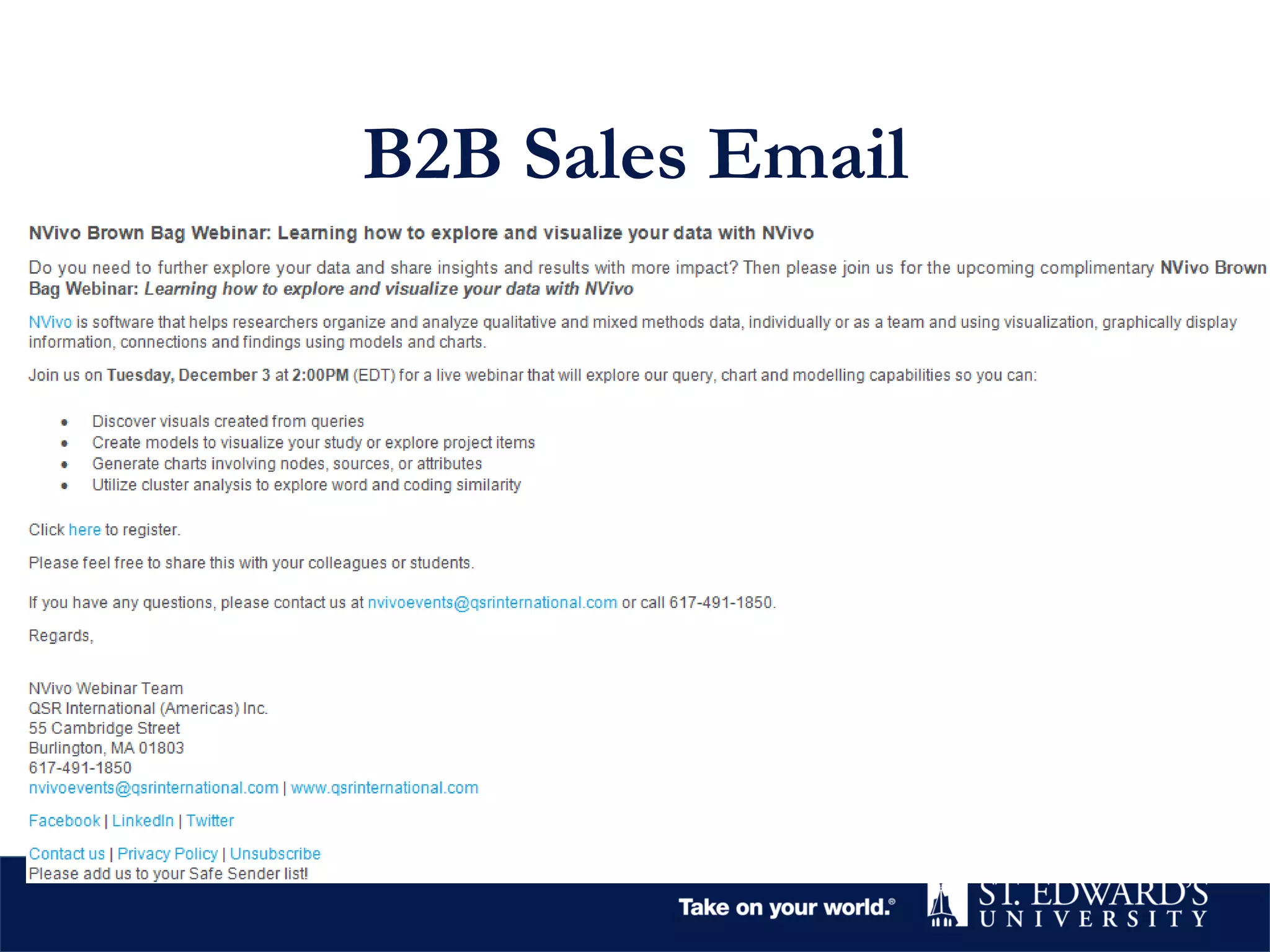 B2B Sales Email
 