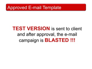 What We Do – Our Deliverables Designing your template in HTML