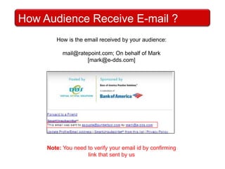Blasting your campaigns from a dedicated     account with a third-party hosting serviceManaging your mailing lists