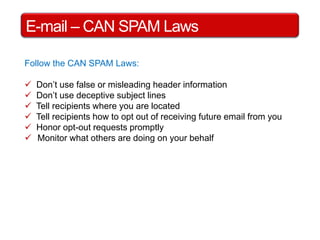 Timelines for blasting of the emails