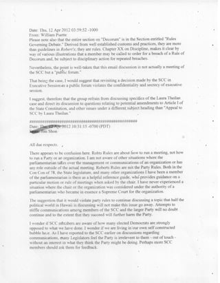 Email chain on Laura Thielen