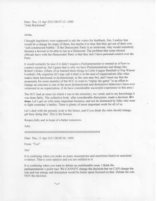 Email chain on Laura Thielen