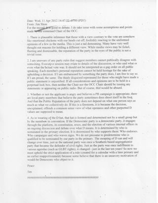 Email chain on Laura Thielen