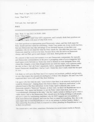 Email chain on Laura Thielen