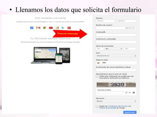 • Llenamos los datos que solicita el formulario
 