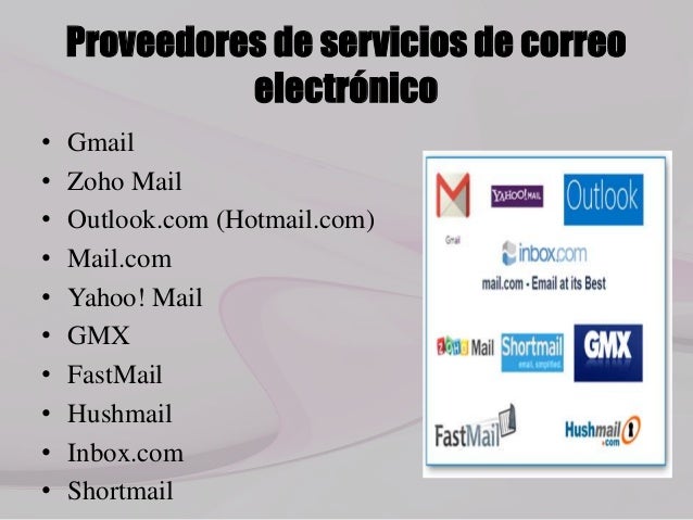 Resultado de imagen para Proveedores de servicios de correo electrónico