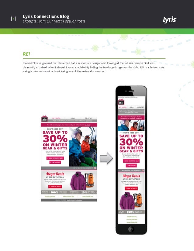 Email Design Inspiration Six Great Responsive Email Designs Lyris
