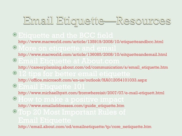 Email Etiquette | PPT