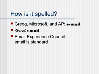 Email etiquette