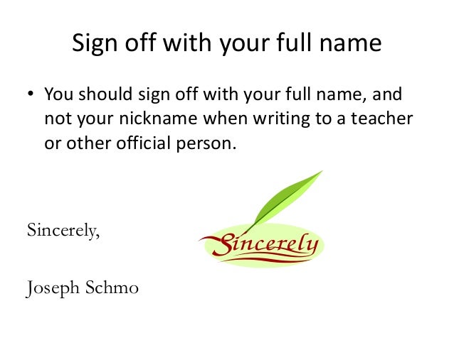 email to teacher