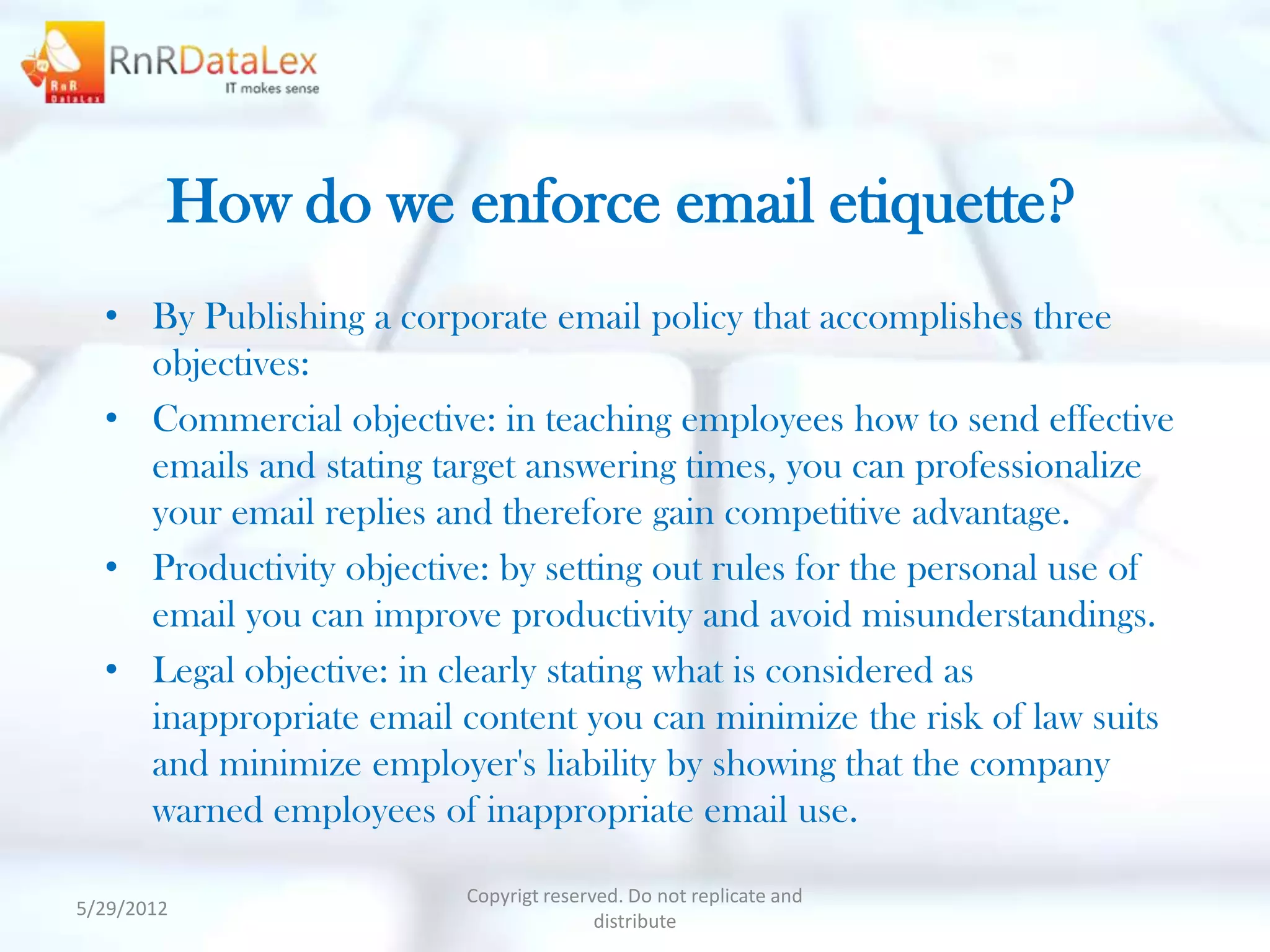Email Etiquettes | PPTX