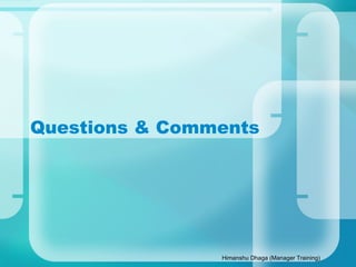 Questions & Comments 