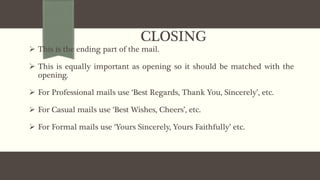 Email Etiquette's for Professional & business profiles | PPTX