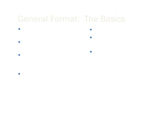 General Format:  The Basics Write a salutation for each new subject email. Try to keep the email brief (one screen length). Return emails within the same time you would a phone call. Check for punctuation, spelling, and grammatical errors Use caps when appropriate. Format your email for plain text rather than HTML. Use a font that has a professional or neutral look. 
