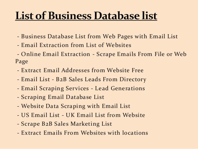list of emails
