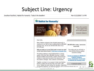 Subject Line: Urgency Copyright ©2008 Care2, Inc. All rights reserved  06/06/09   