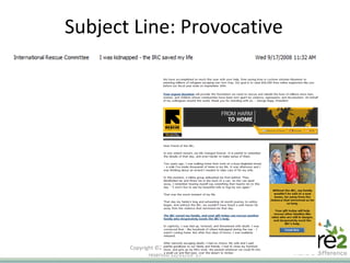 Subject Line: Provocative Copyright ©2008 Care2, Inc. All rights reserved  06/06/09   