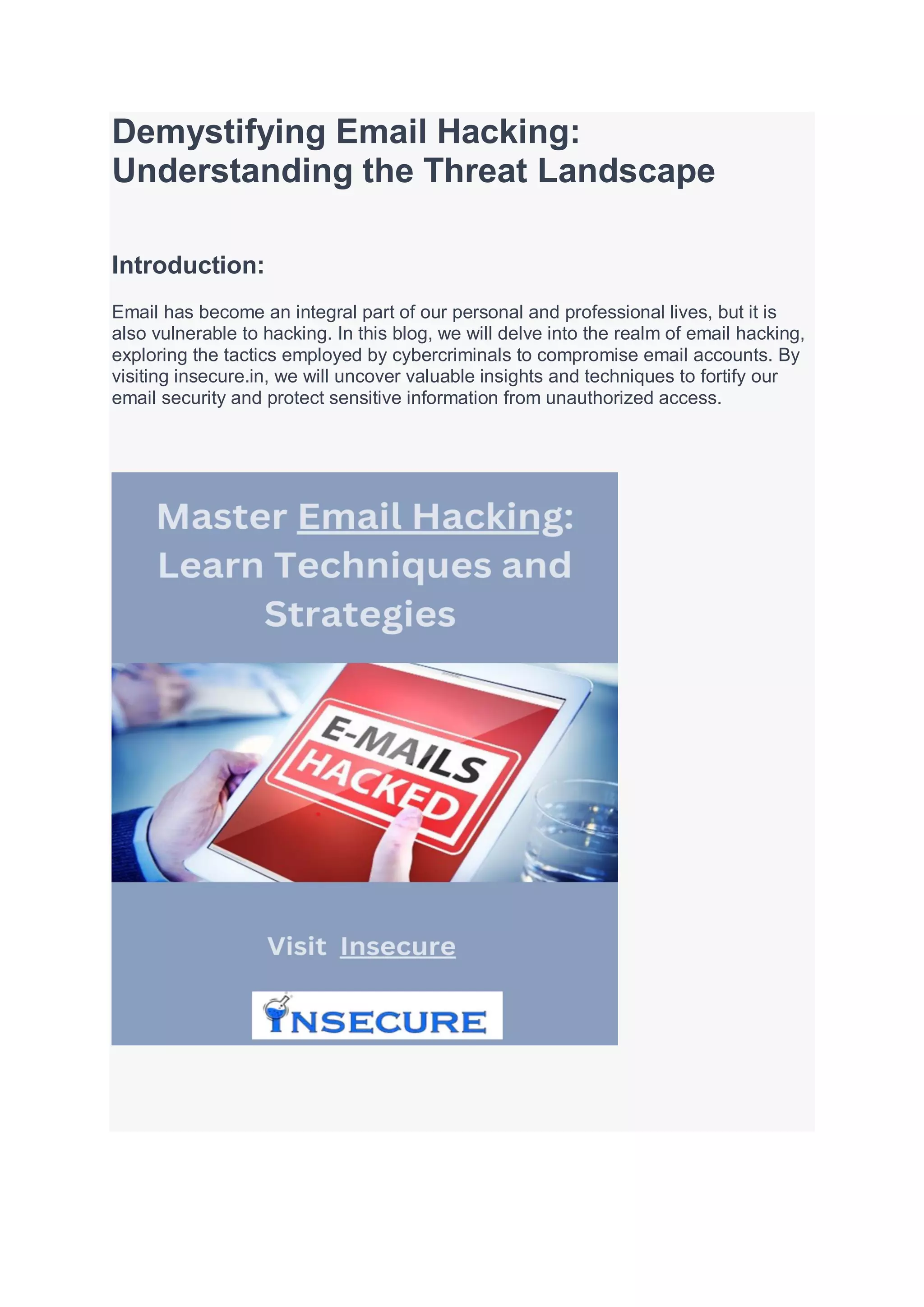 Email Hacking | PDF