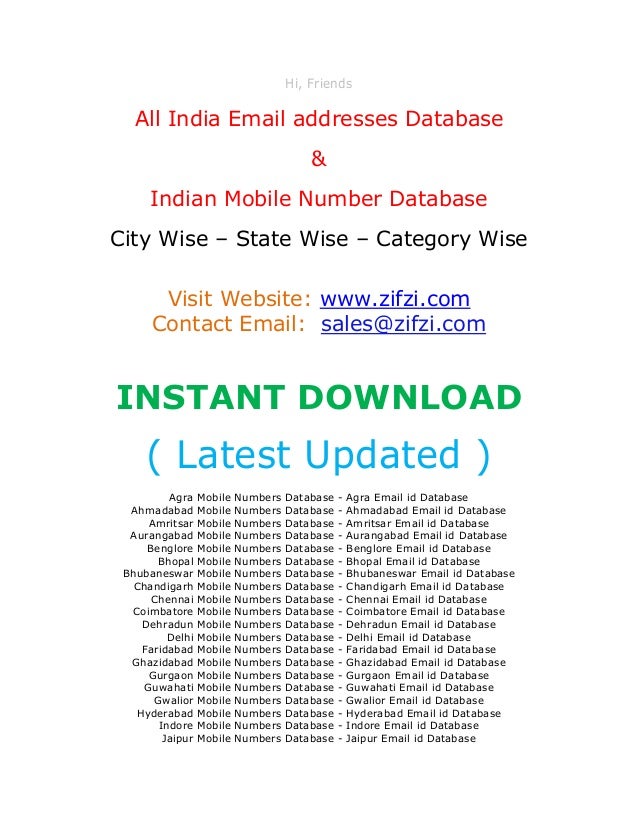email id database in india email addresses list online s1