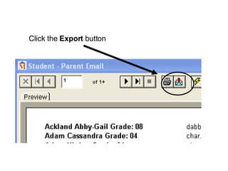 Click the Export button