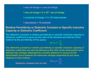 Class 12 physics unit 1 electrostatics ppt | PDF