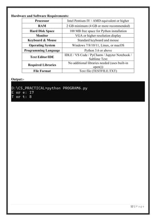 python practical record file guide | pdf | computer... PRACTICAL RECORD FORMAT FOR TSUDENTS XI AND XII | PDF