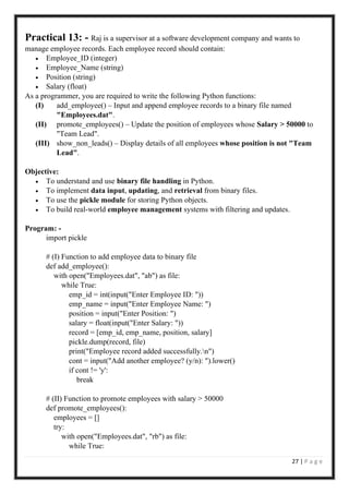 PRACTICAL RECORD FORMAT FOR TSUDENTS XI AND XII | PDF