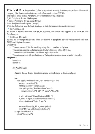 PRACTICAL RECORD FORMAT FOR TSUDENTS XI AND XII | PDF