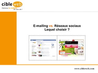 E-mailing  vs.  Réseaux sociaux Lequel choisir ? 