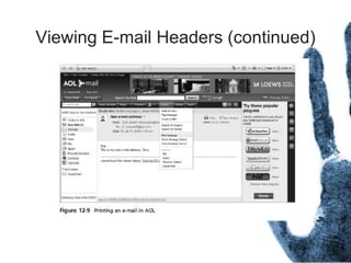 Viewing E-mail Headers (continued)
 