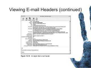 Viewing E-mail Headers (continued)
 