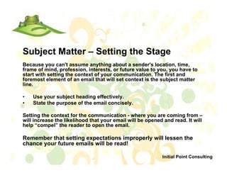 Email Techniques 101