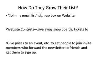 Builds Customer RelationsTop reasons why US Internet users respond to e-mail offersKnow and trust brand