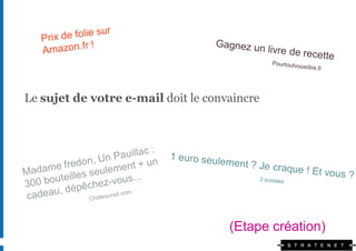 Le sujet de votre e-mail doit le convaincre




                                     (Etape création)
 