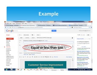 Example 
Equal or less than 500 
 