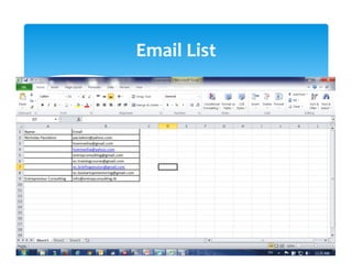 Email List 
 