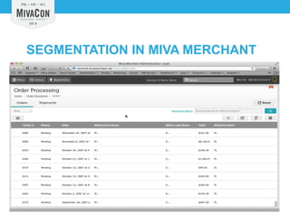 SEGMENTATION IN MIVA MERCHANT 
 
